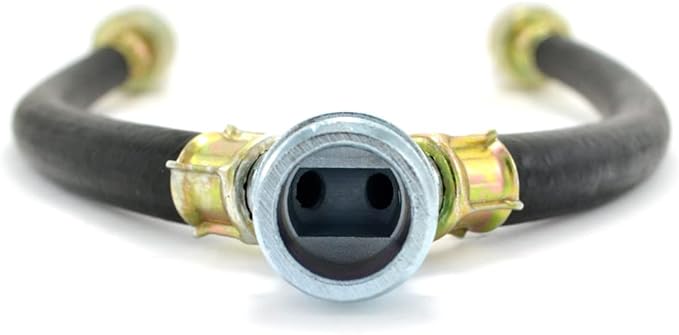 TT FLEX Rubber Washing Machine Y Mixer Hose Connector, 1 ft (12") Length Mixed Hot and Cold Water Supply, 3/4" Fittings, 2 Pack