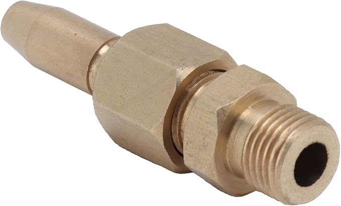 1/4 Brass Adjustable Fountain Nozzle, 360° Swivel Spray Head with Built in Valve, Water Feature and Pond Jet Sprinkler for Garden Pool Patio Decoration (1 point 1/8)