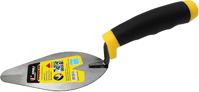 Bricklaying Trowel 3 Pieces Trowel Masonry Hand Tool Set,Margin Trowel,Pointing Trowel,Tuck Pointing Trowel,Building Products, Professional Masonry Flooring Tool for Concret(6 Inch)