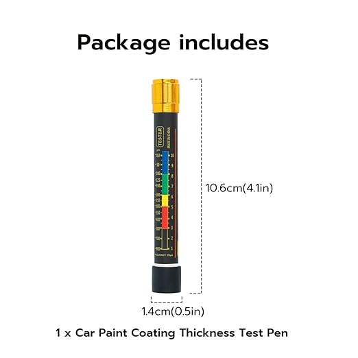 Mcbazel Paint Thickness Tester Meter Gauge, Magnetic Car Paint Coating Tester, Car Body Damage Detector, Waterproof Crash Test Check Tool for Used Car Inspection