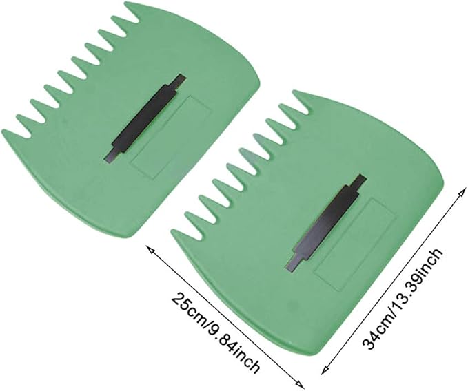 Bibabala Garden and Yard Leaf Scoops Hand Rakes, Large Sized Hand Rakes, Lightweight Plastic Leaf Scoop, for Leaves, Lawn Debris and Trash Pick Up(Dark Green)