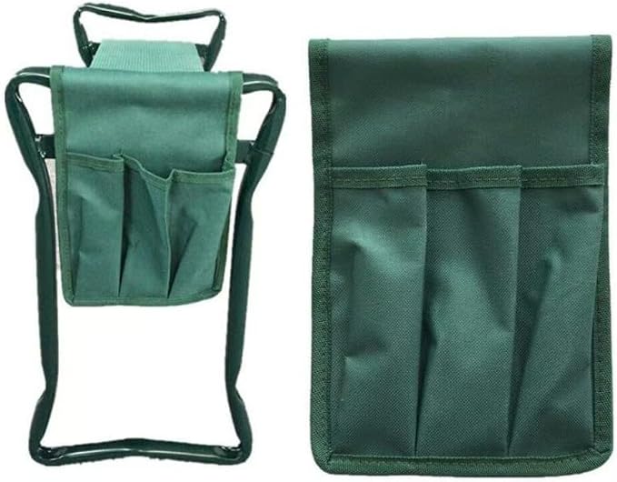 Garden Kneeler Side Bag 2 Pcs – Foldable Oxford Tool Pouch for Garden Kneeler Seat, Portable Gardening Accessories Storage Organizer