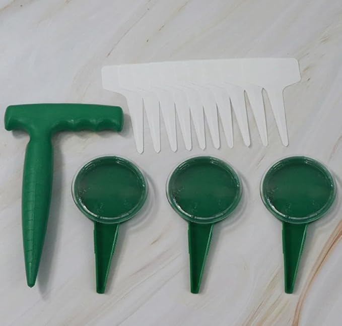 Seed Spreader & Planter Tool with Dibber, Seed Dispenser, Handheld Manual Garden Seeder for Small Seeds, Mini Gardening Tools for Indoor Outdoor, Home Vegetable Planting