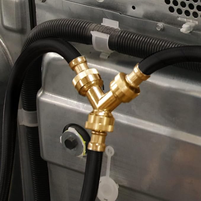 Eastman 41003 Steam Dryer Y Connector, 3/4 inch MHT Connector x Two 3/4 inch MHT Connectors, Brass