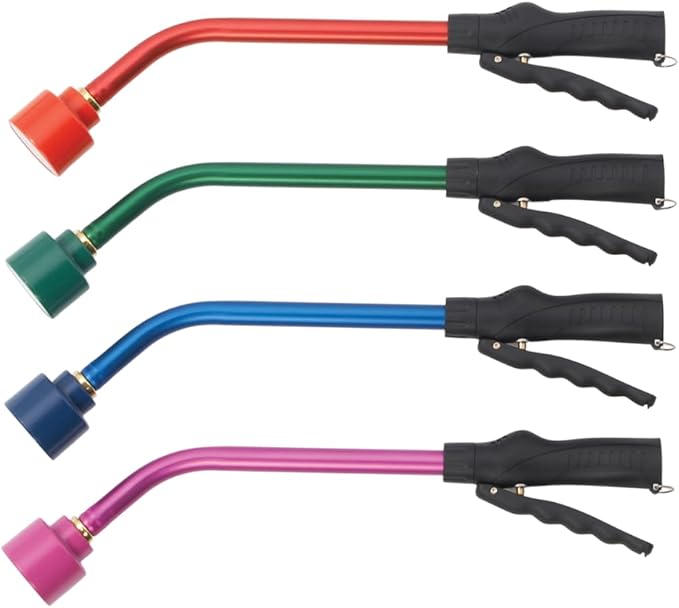 Dramm Touch-N-Flow Rain Wand – 16” Long, Berry – Full Watering Flow with Trigger-Style Shut-Off Valve & Lock – High-Flow, Gentle Spray for Gardens, Hanging Baskets & Flowerbeds