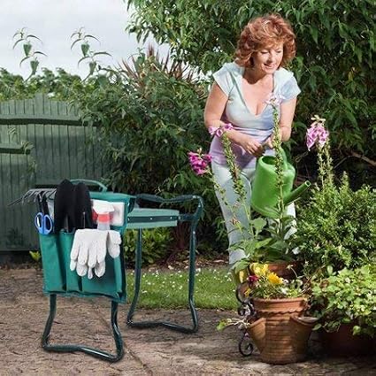 COCO Garden Pouches Kneeler - 2 Pack Outdoor Gardening Stool Pouch, Workseat Storage Tote Hanging Organizer, Heavy-Duty 600D Oxford Cloth Tool Bag
