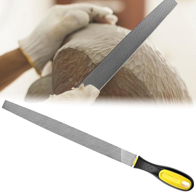 8in Flat Mill File, Smooth Blade with Ergonomic Handle, Metal File Sharpening Tool for Drills, Lawn Mower Blade, Garden Shears and so on (1 Pack)
