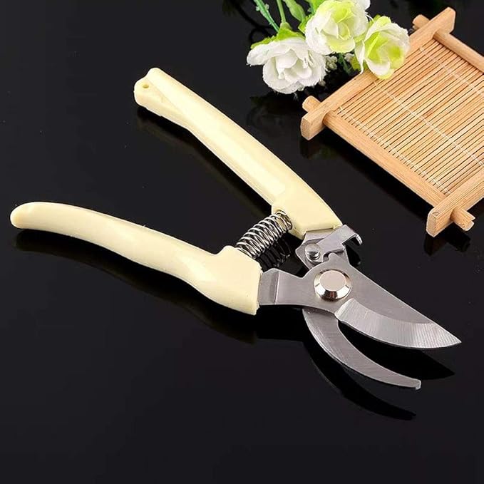 2-Pack Premium Gardening Pruning Shears Set - Includes Straight Blade Scissors & Bypass Pruner - Stainless Steel Blades for Easy Trimming, Cutting Branches, Flowers & Fruits