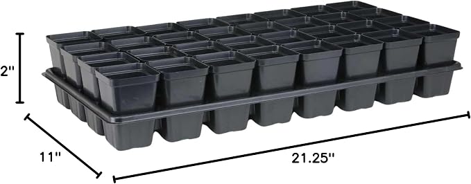 Bootstrap Farmer Extra Strength 32 Cell Seedling Starter Trays w/Inserts, 5 Pack, for Seed Germination, Plant Propagation, Growing Trays, Planting Starter