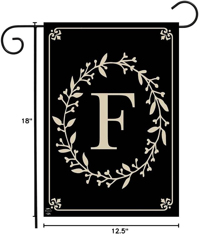 Briarwood Lane Classic Monogram Letter F Garden Flag