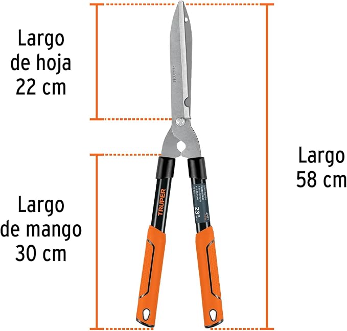 TRUPER TB-19 7 1/2" Tubular Handle "Classic" Hedge Shears