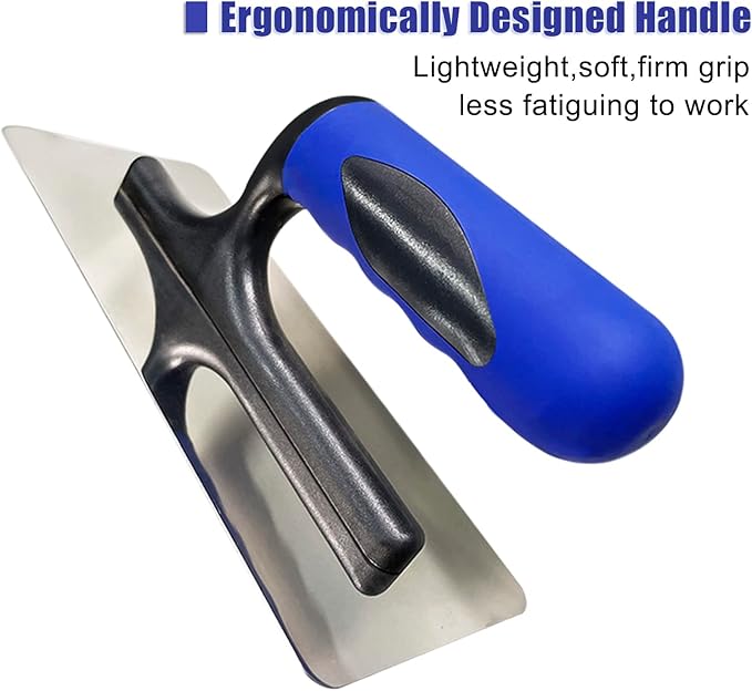 Stainless Steel Venetian Plaster Trowel 2 PC (Small: 200mm x 80mm & Medium: 240mm x 100mm) Paint Plastering Finishing Hand Tools