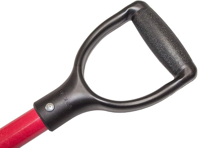 Bully Tools 14-Gauge Round Point Spade Shovel with D-Grip Heavy Duty Fiberglass Handle | Metal Body Digging Shovel for Garden Landscaping, Trenching and Planting, Garden Tools, 100% Made in USA