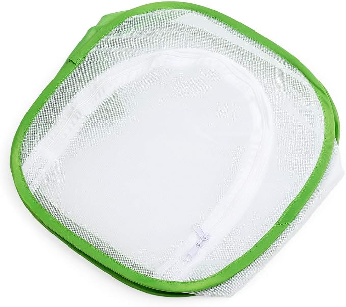Insect and Butterfly Habitat Cage Terrarium Pop-up 12 X 12 X 12 Inches, Polyester Bottom for Easier Clean