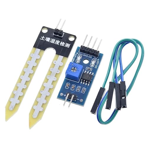 5 Packs Soil Moisture Sensor Module LM393 Chip Hygrometer Detector with Analog and Digital Output for Arduino Automatic Watering System Plant Gardening DIY Robot Project