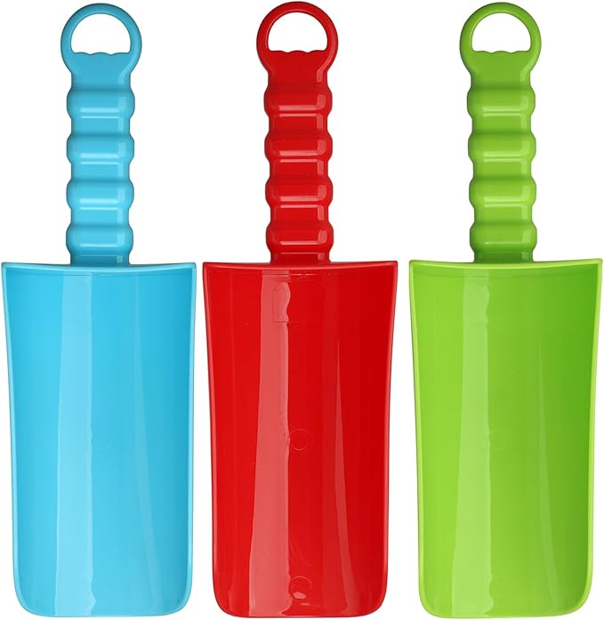 LNCOJOLM 3 PCS Thick 9" Beach Shovel Spade Scoop Trowel Sand Toys for Kid Toddler Adult, Plastic Heavy Duty Garden Digging Planting Shovel Tool Kit Sandbox Toys Gift Set Party Favor
