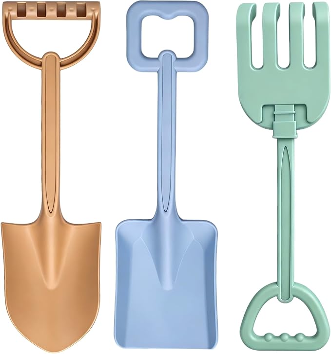 Beach Shovels Set for Kids & Adults, Great for Beach Digging, Sandbox Play, Garden Tasks, Snow Shoveling & Outdoor Fun, Suited for Party Bundles, Gardening Planting, Summer Activity Essentials