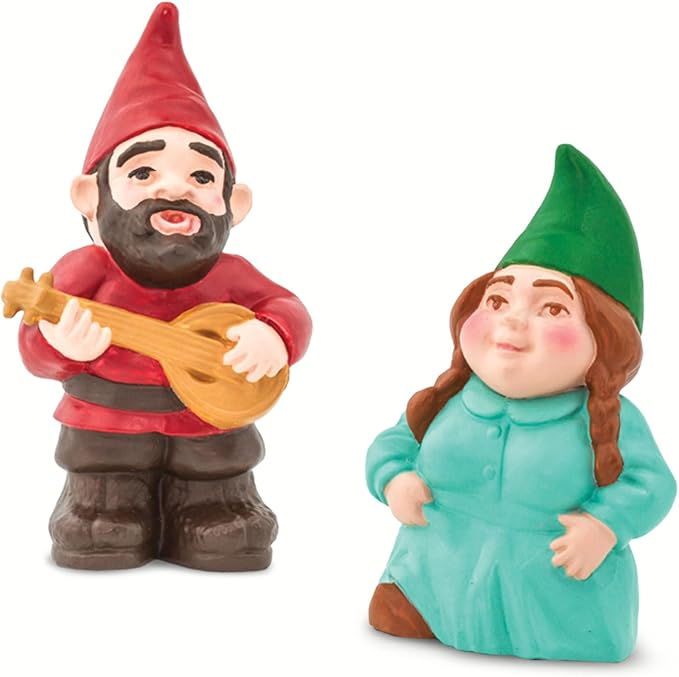 Safari Ltd. Gnome Family TOOB, 6 Mini Figurines, Garden Gnomes and Fairy Garden Accessories, Whimsical Fantasy Figures, Kids Toy Set and Collector Gift, Ages 3+