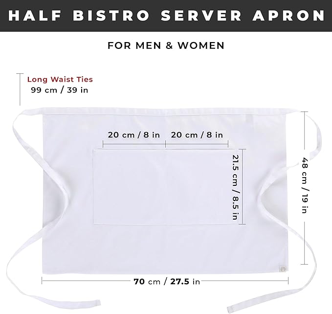 Chef Works Unisex Half Bistro Server Apron