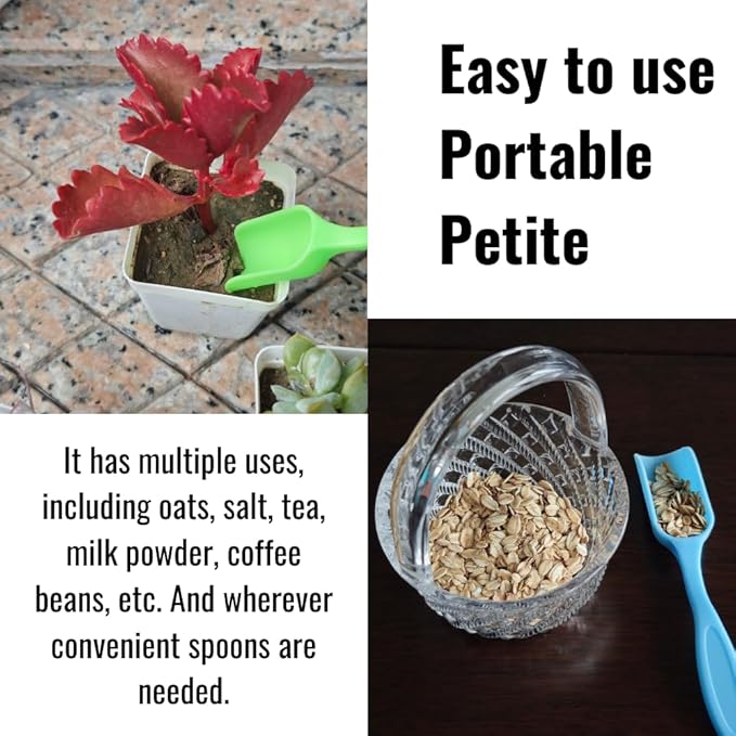 10Pcs Yueeer Mini Shovel,Plastic Mini Gardening Shovel Spoons Soil Scoops,Succulent Sand Scoops/Coffee Beans,Small Mini Potting Scoop Plant Flower Cultivation Digging Transplanting Tools (5-Colors)