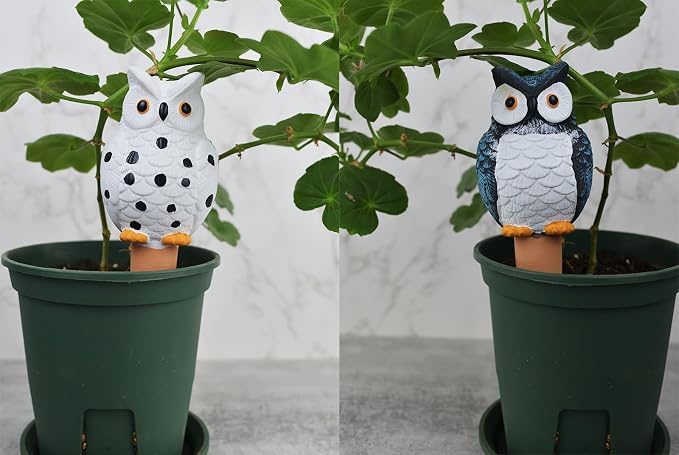 Owl Shaped Self-Watering Spikes - Effortless Plant Care for Your Garden, Whimsical and Charming Design for Indoor and Outdoor Plants, Keep Your Plants Hydrated While on Vacation