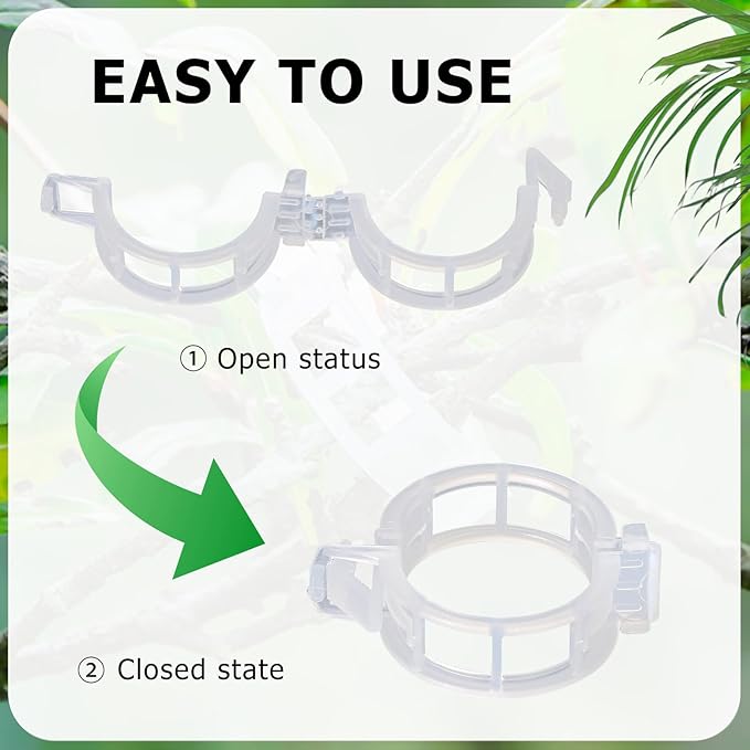 200PCS Plant Support Clips, Tomato Clips, Garden Clips, Trellis Clips, Vine Clips for Climbing Plants to Prevent Tomatoes from Pinching or Falling Off
