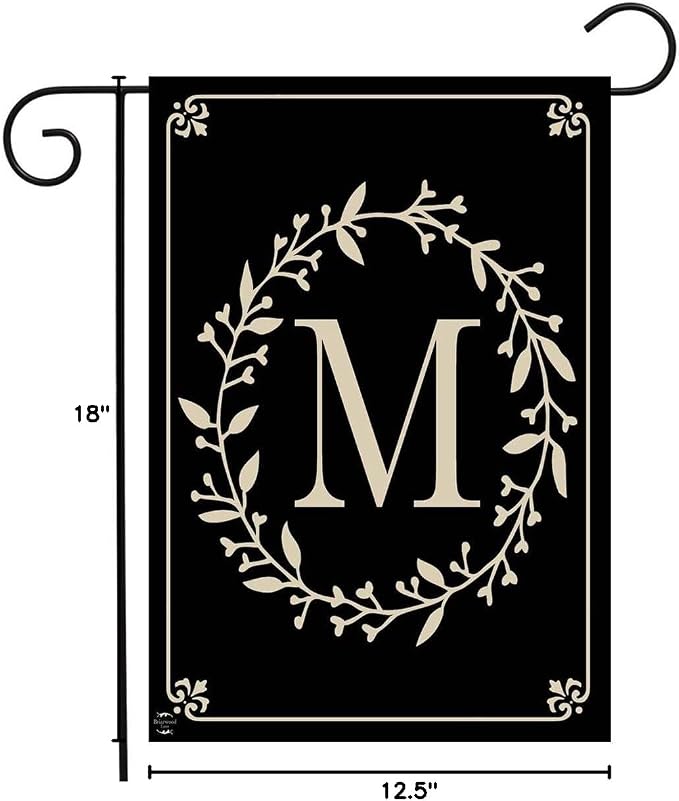 Briarwood Lane Classic Monogram Letter M Garden Flag