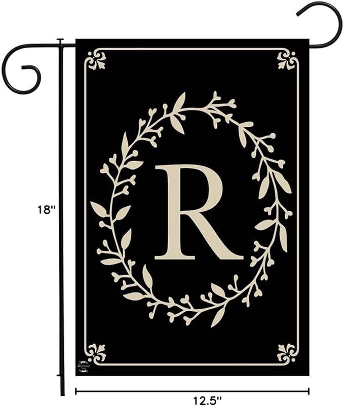Briarwood Lane Classic Monogram Letter R Garden Flag