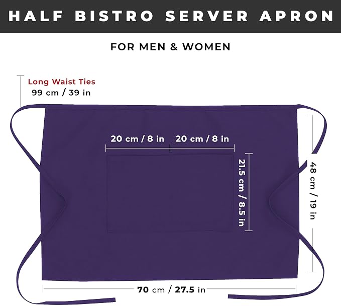 Chef Works Unisex Half Bistro Server Apron
