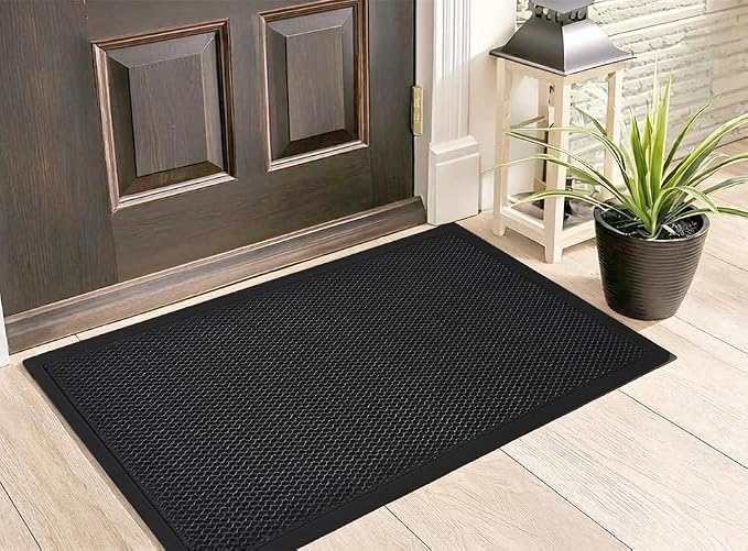 Muddy Mat® Meshy Mat™ Door Mat Heavy-Duty Quick-Dry Floor Mat, Sand & Dirt Trapper for Indoor & Outdoor, Ideal for Entrance, Mudrooms,Patios & Garages,Low-Profile,Non-Slip,Washable– Black 23"x35"x0.4"
