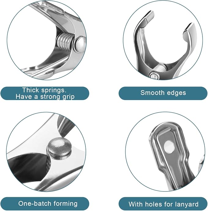 40 PCS Garden Clips, Heavy Duty Stainless Steel Greenhouse Clamps, Greenhouse Clips for Netting, Have a Strong Grip to Hold Down The Shade Cloth or Plant Cover on Garden Hoops or Greenhouse Hoops