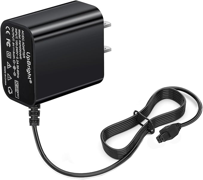UpBright 9V AC/DC Adapter Compatible with Snow Joe Sun SunJoe HJ605CC HJ605CC-GRY HJ605CC-RED HJ604C-SJB 7.2V Cordless Grass Shear Hedge Trimmer HJ604C-CHRG HJ604C-3 0.4A Battery Charger Power Supply