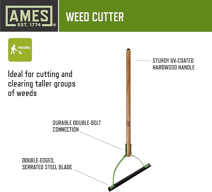 AMES 3-pc. Weeding Kit with Action Hoe, 2-Prong Hoe, and Weed Cutter