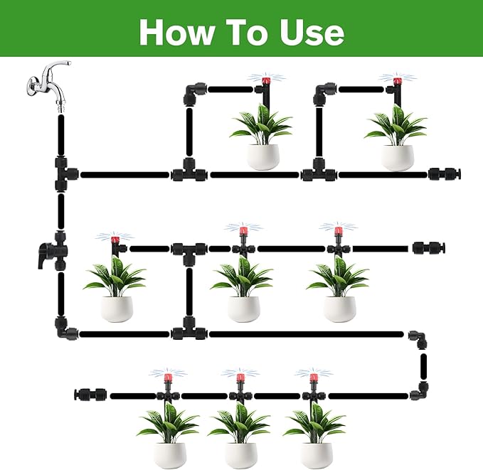 Kalolary 30PCS 1/4" End Plugs for Quick Connect 1/4" Drip Irrigation Tee Fitting, 1/4'' Drip Line End Closure Parts End Cap Connectors for Quick Connect Drip Irrigation System, Black