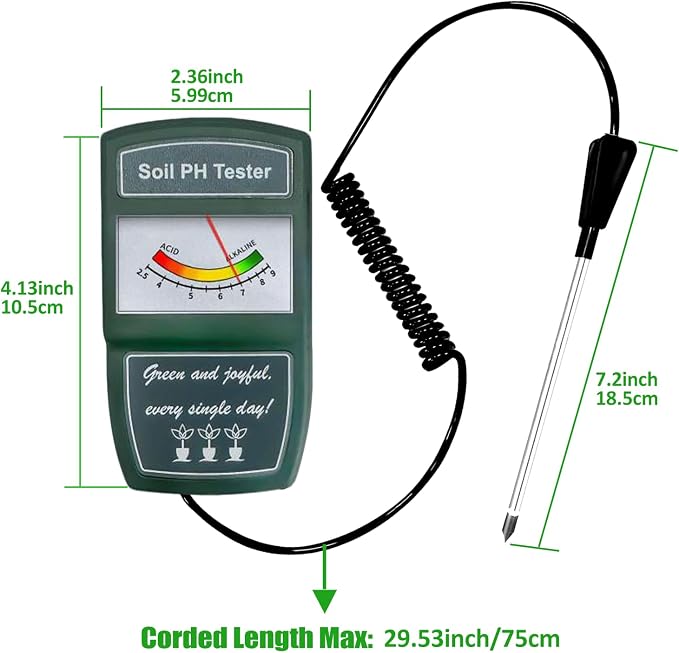 Soil Moisture Meter, Handheld Soil Moisture Meter for Plants, Soil Tester with Long Line No Need to Bend Down to Read, Hygrometer for Garden & Agriculture, for Garden Lovers