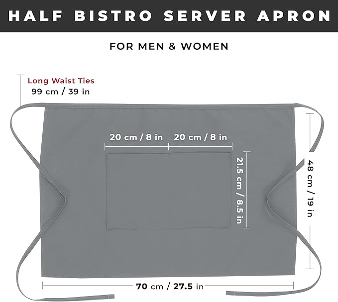 Chef Works Unisex Half Bistro Server Apron