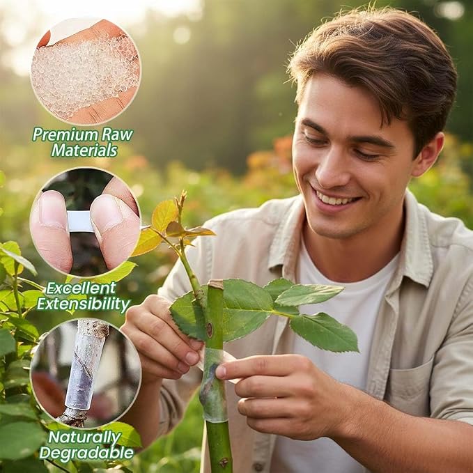Silicone Grafting Sleeves for Fruit Trees,3-7.5MM High-Elastic Clear Plant Grafting Tubes,Professional Grafting Repair Tape for Fruit Trees, Plants, Broken Stem, Floral,Promotes Tree Healing (150PCS)