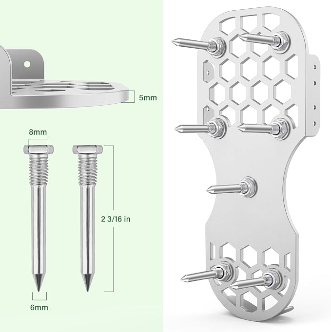 Aerator Shoes, Lawn Aerator Shoes for Grass with Thickened Metal Base, Longer Steel Spike, Aeration Shoes for Lawn with Adjustable Straps, Fully Assembled Aerating Shoes for Lawn Yard