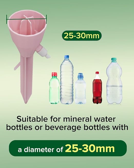 MYMULIKE 6 Pack Self Watering Planter Drip, Automatic Drip Irrigation Stakes with Adjustable Valve, Adjustable Water Flow System, Self Watering Planter Insert Devices for Indoor and Outdoor Plants