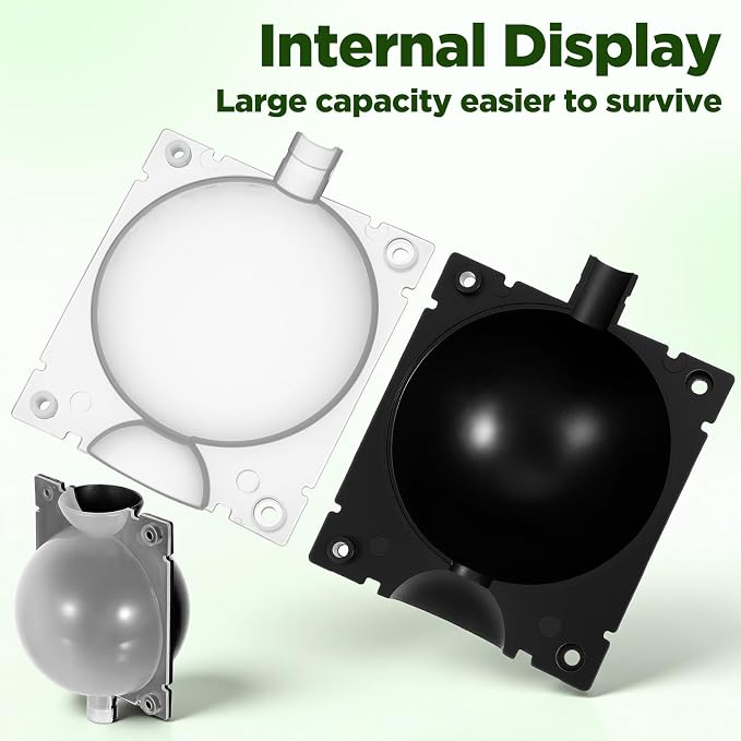 30 Pcs Air Layering Pods, Reusable Half Black Half Transparent Grafting Balls, Air Layering Propagation Kit for Plant Rooting, Medium Size Rooting Box for Fast Propagation