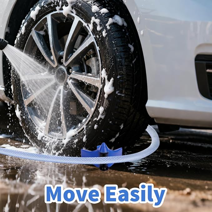 8 Pcs Car Hose Guide Plastic Blue Tire Roller Washing Hose Detail Tool for Car Cleaning Accessory