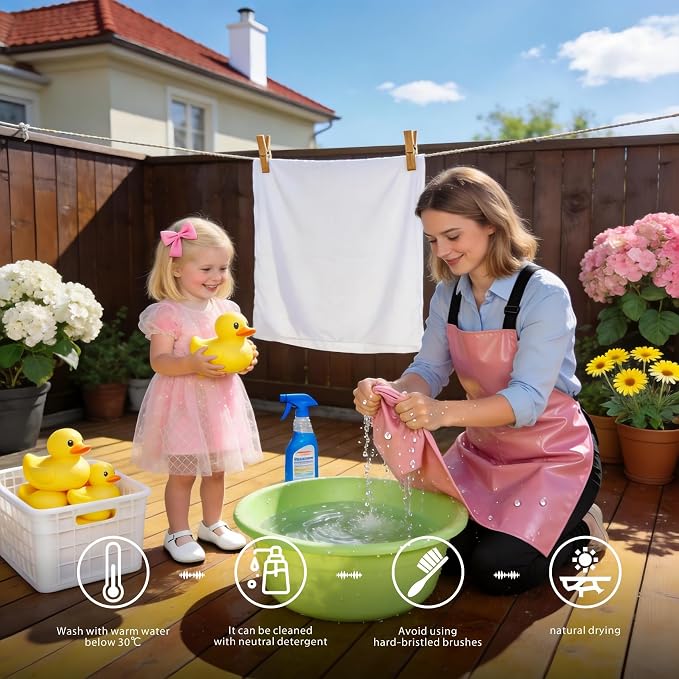 GoldPig Heavy-Duty Waterproof Apron, Chemical Resistant Rubber Vinyl for Industrial, Lab, Kitchen, Butcher & Grilling (40")