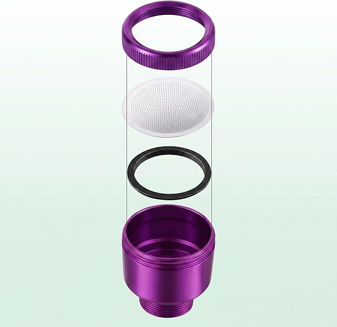Dreyoo 1 Pack Water Nozzle with 3000 Tiny Holes, 3/4'' Aluminium Alloy Garden Hose Shower Head with PTFE Thread Seal Tape for Outdoor Watering Flowers, Plants, Greenhouse, Nurseryman (2.36'',Purple)