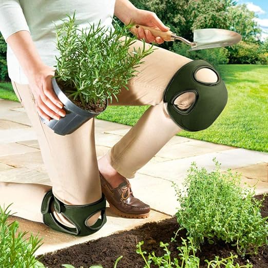 PURFUN Home Garden Knee Pads Ultra Thick Soft Memory Foam Kneeler Knee Protection Cushion Adjustable Knee Braces Kneepads for Gardening Cleaning Kneeling Scrubbing Floors Working