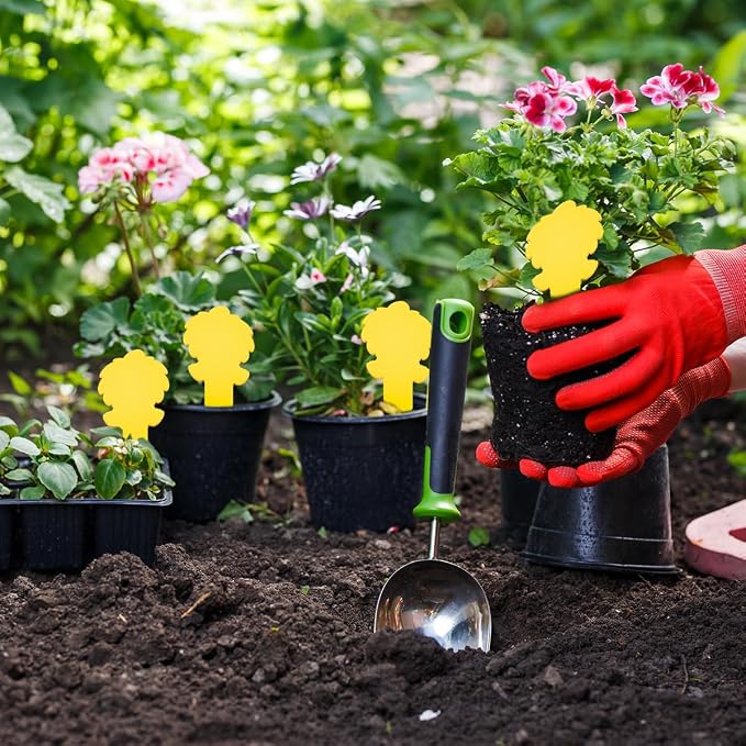 58 Pack Yellow Sticky Gnat Traps for Plants - Fungus Gnat Killer, Fruit Fly Traps for Indoors, Gnat Sticky Traps for Plants, Family Friendly Design, Ice Cream Shape