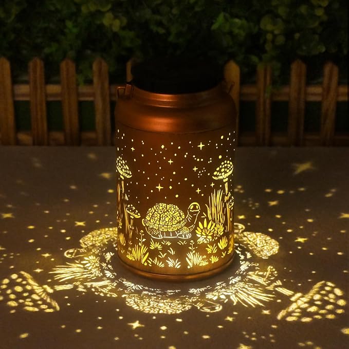 Cawalap Birthday Day Gifts for Women, Turtle Solar Lanterns Outdoor