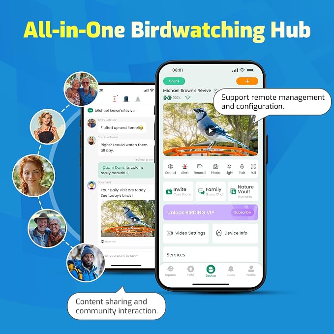 Bird Feeder with Camera, Smart Bird House with Cam for Outside, 2K HD Auto Record Video, AI Identification & Instant Alerts, Solar Powered, Bird Watching Gifts for Family and Birdlovers