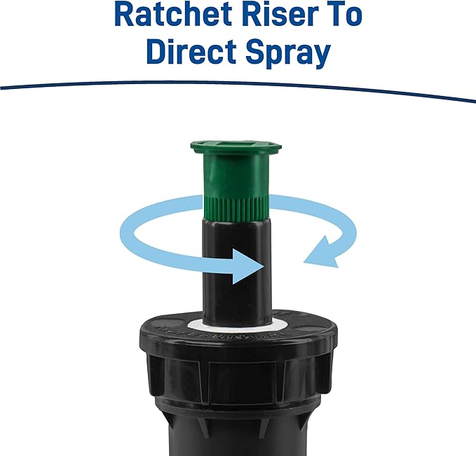 Orbit 80311-6" Professional Pressure-Regulating Pop-Up Spray Head Sprinkler with 15' Adjustable Pattern Nozzle