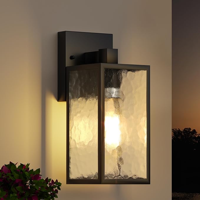 Outdoor Light Fixture Wall Mount, LED Exterior lighting fixtures for Outside, Front Porch Lights, Waterproof Wall Sconce Lantern Lamp, Black Coach Lights for House, Patio, Garage, Doorway, Entryway