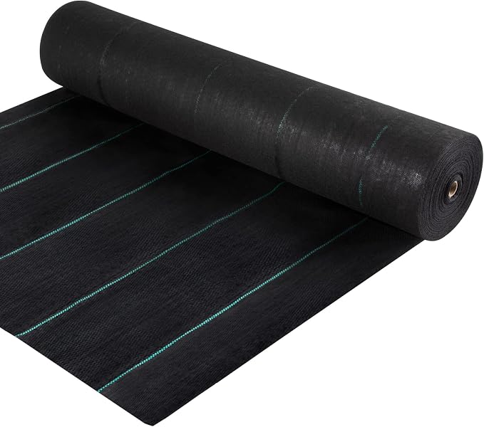 VEVOR Weed Fabric Barrier Heavy Duty, 4x300FT 5.8oz Weed Blocker Fabric, Woven Landscape Fabric, Garden Weed Barrier, Control Ground Cover, Geotextile, Gardening Mat, Black